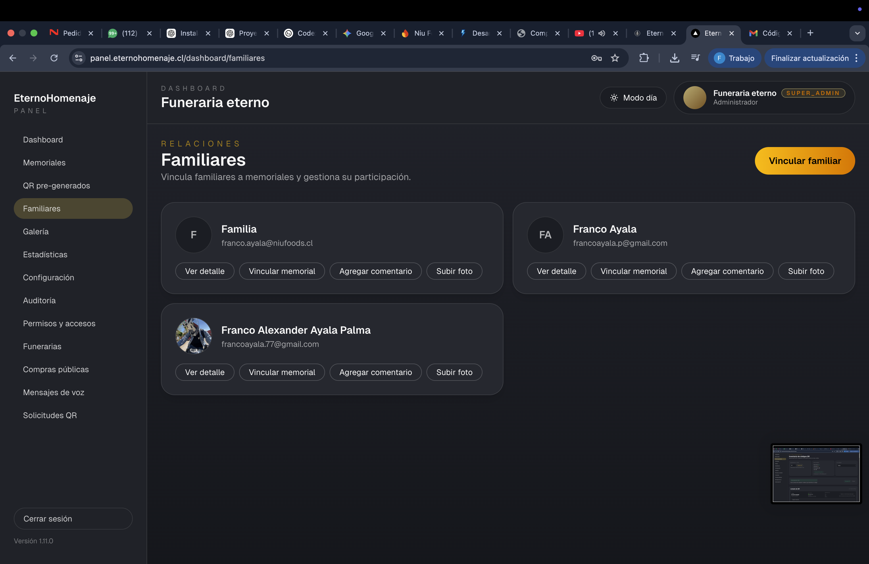 Familiares y participación