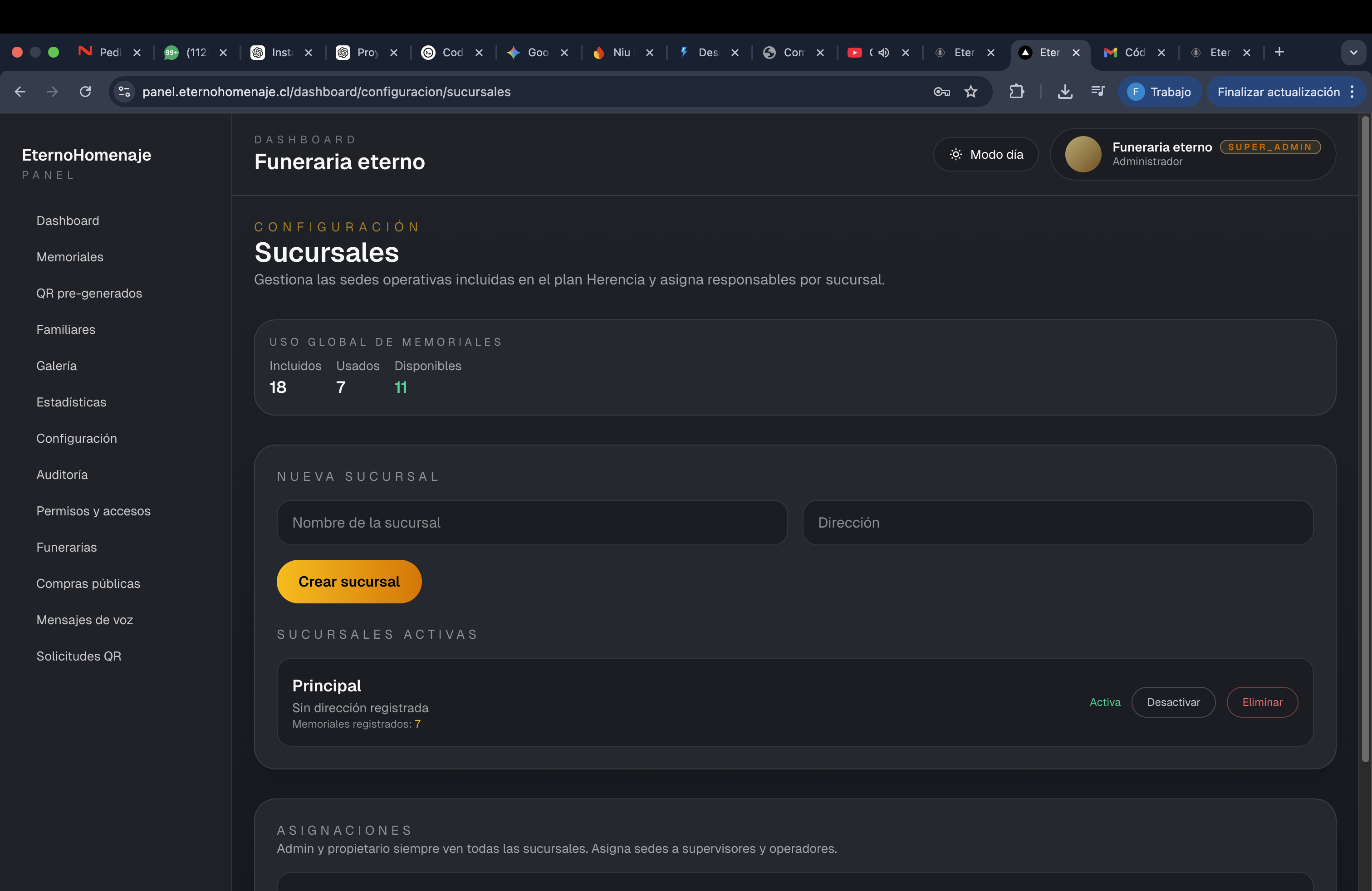 Administración de locales